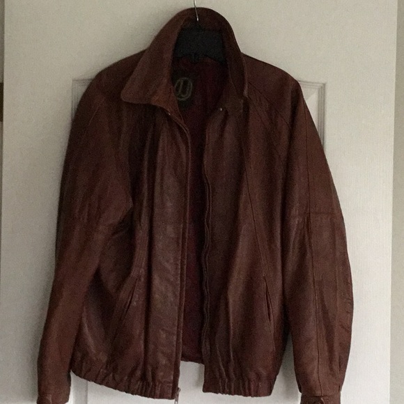 100% genuine Leather brown Jacket size L - Picture 2 of 8